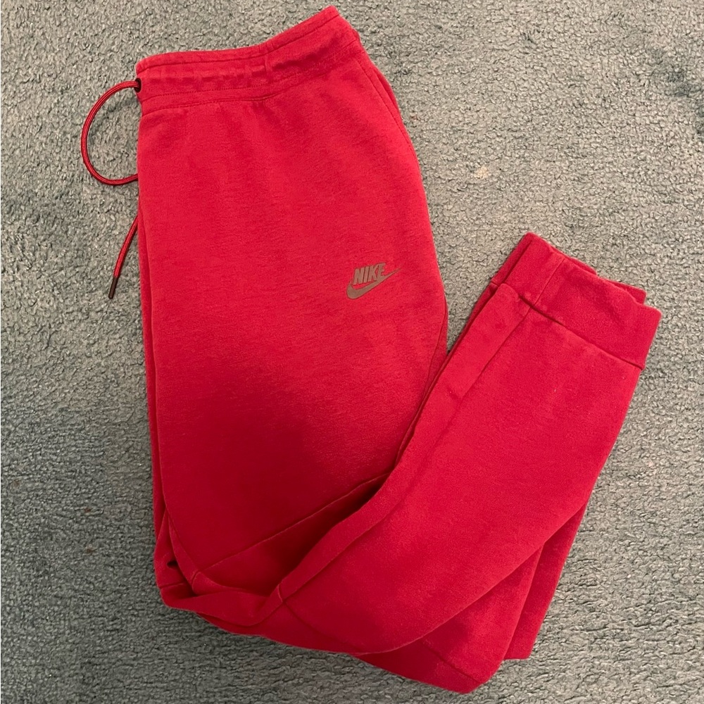 Nike Tech Fleece Sweatpants Men Size XL Red